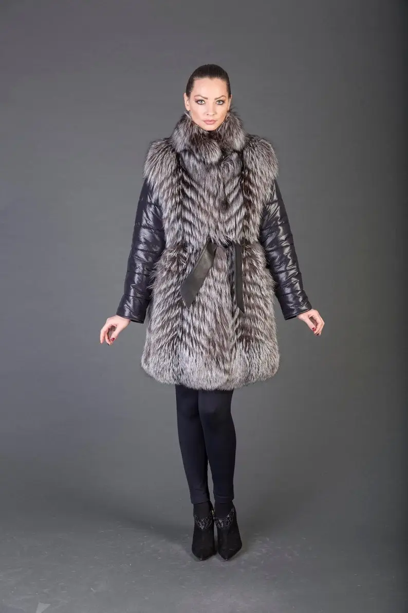 Silver Fox Fur coat