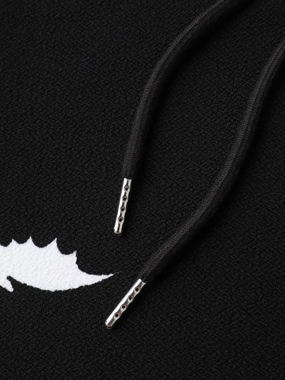 Bat Print Stretchy Textured Zipper Hoodie