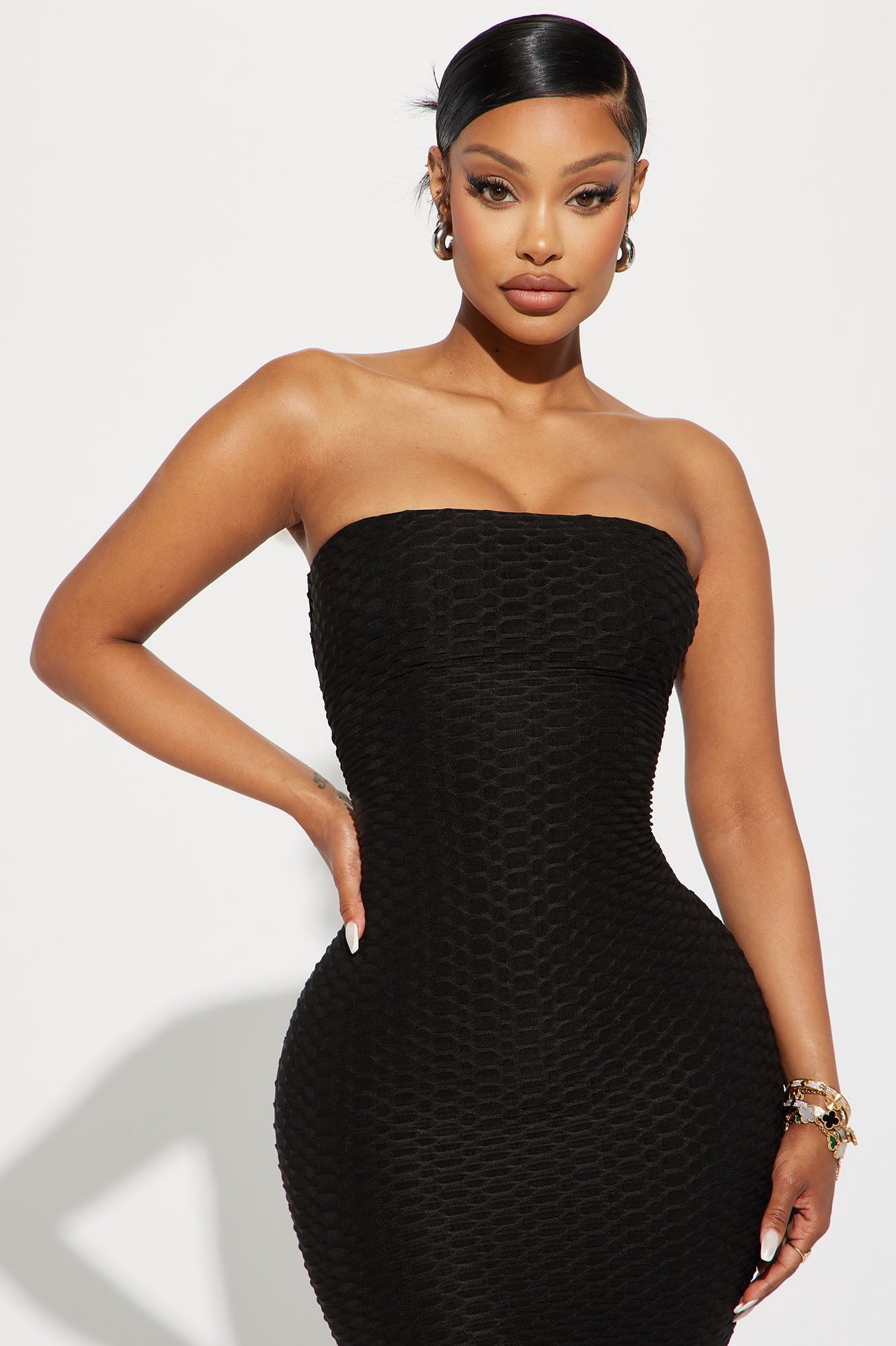 Precious Cavalier Midi Dress - Black