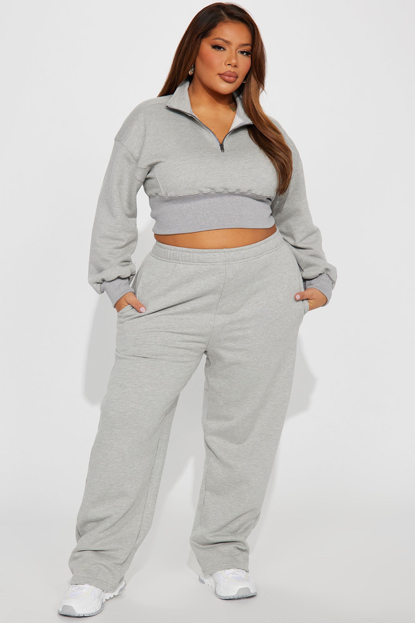 Its Always Casual Pant Set - Grey