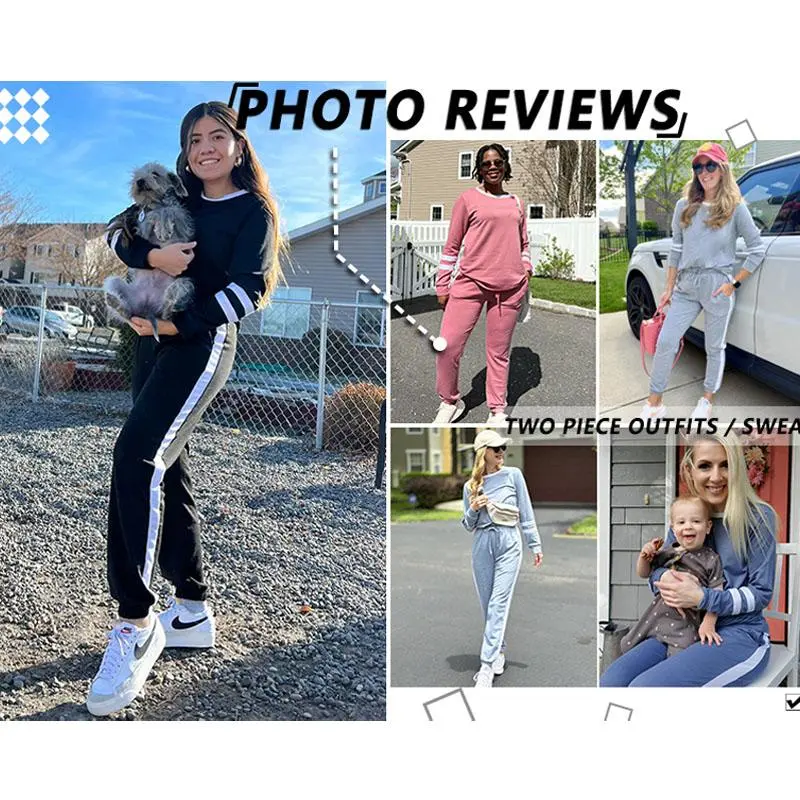 Sweatsuit for Women 2 Piece Outfits for Womens Crewneck Sweatshirts Pullover