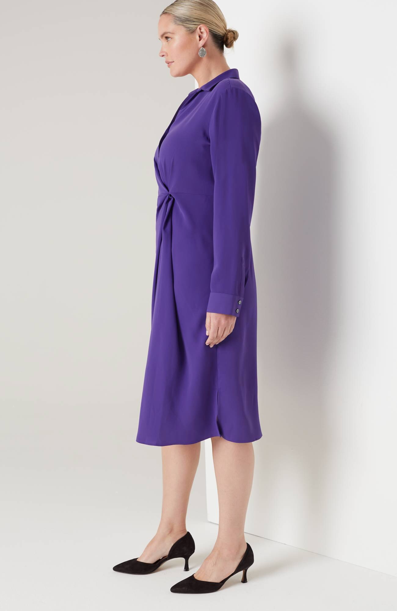 wearever twist-front shirtdress