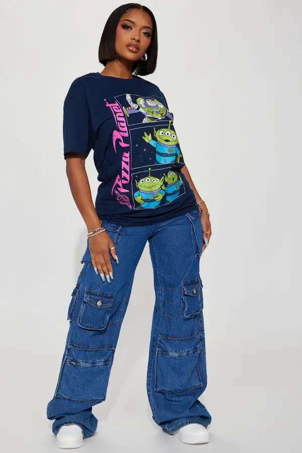 Pizza Planet Toy Story Graphic Tshirt - Navy