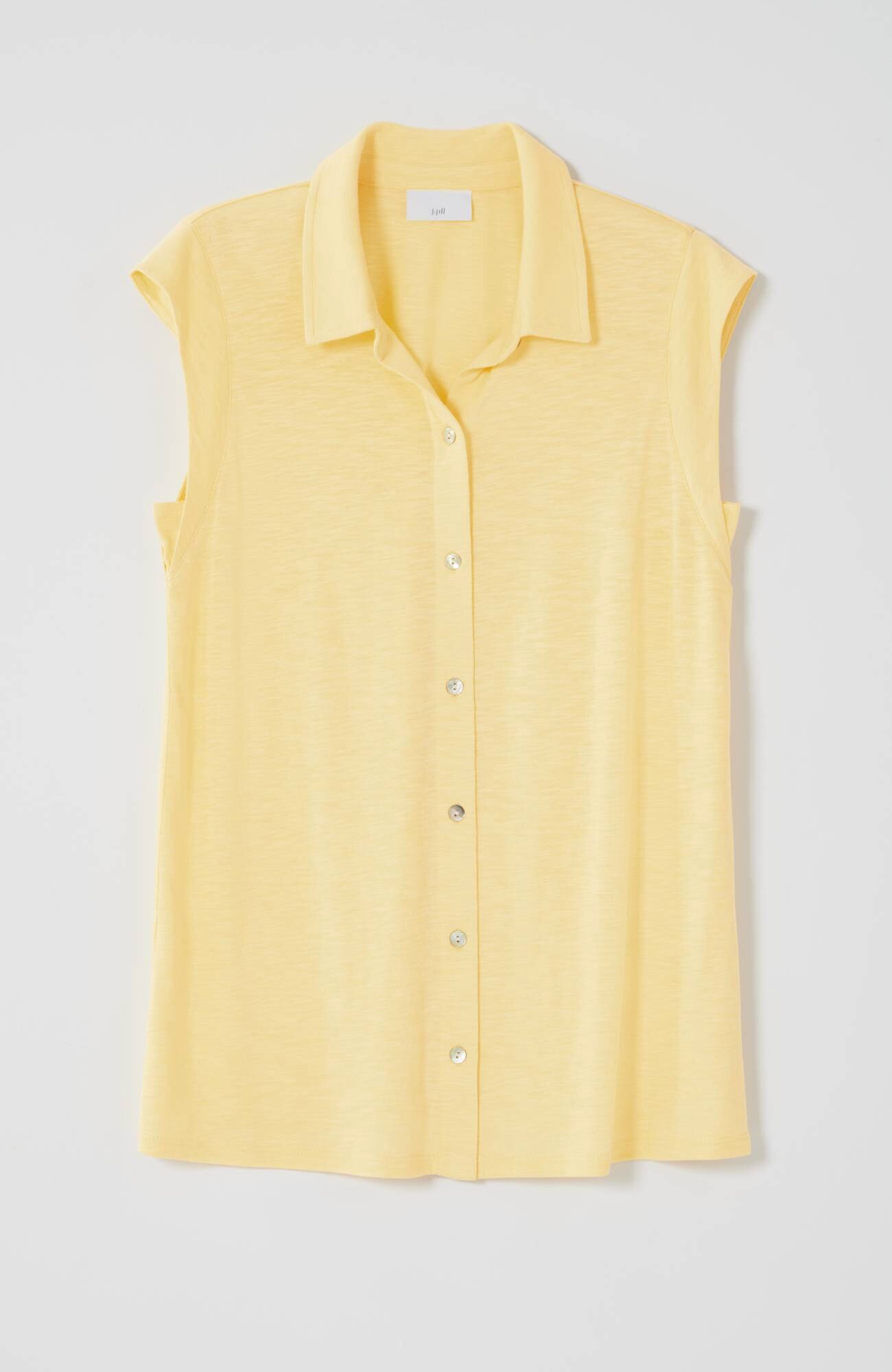 Sleeveless Button-Front Top