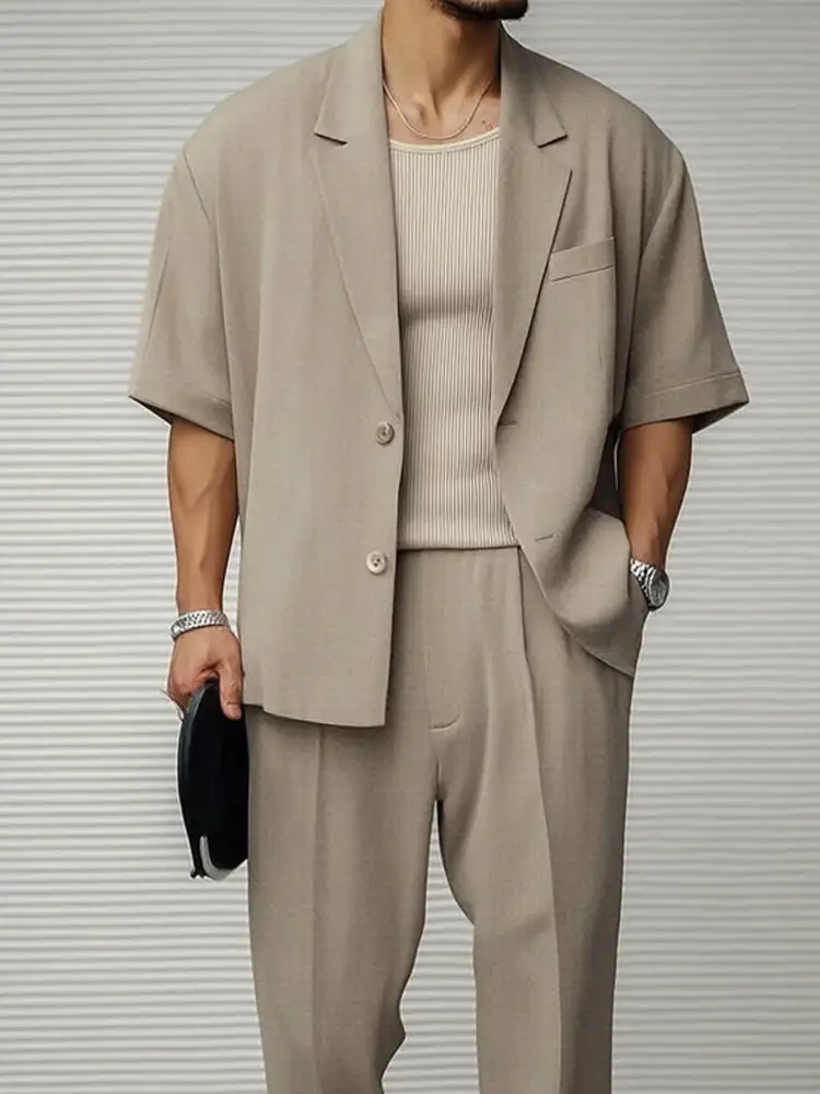 Modern Casual Thin Blazer Pants Set