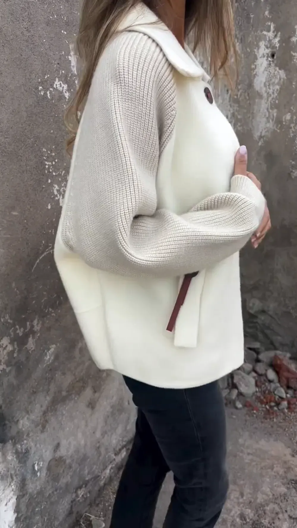 Chic Contrast Button Jacket