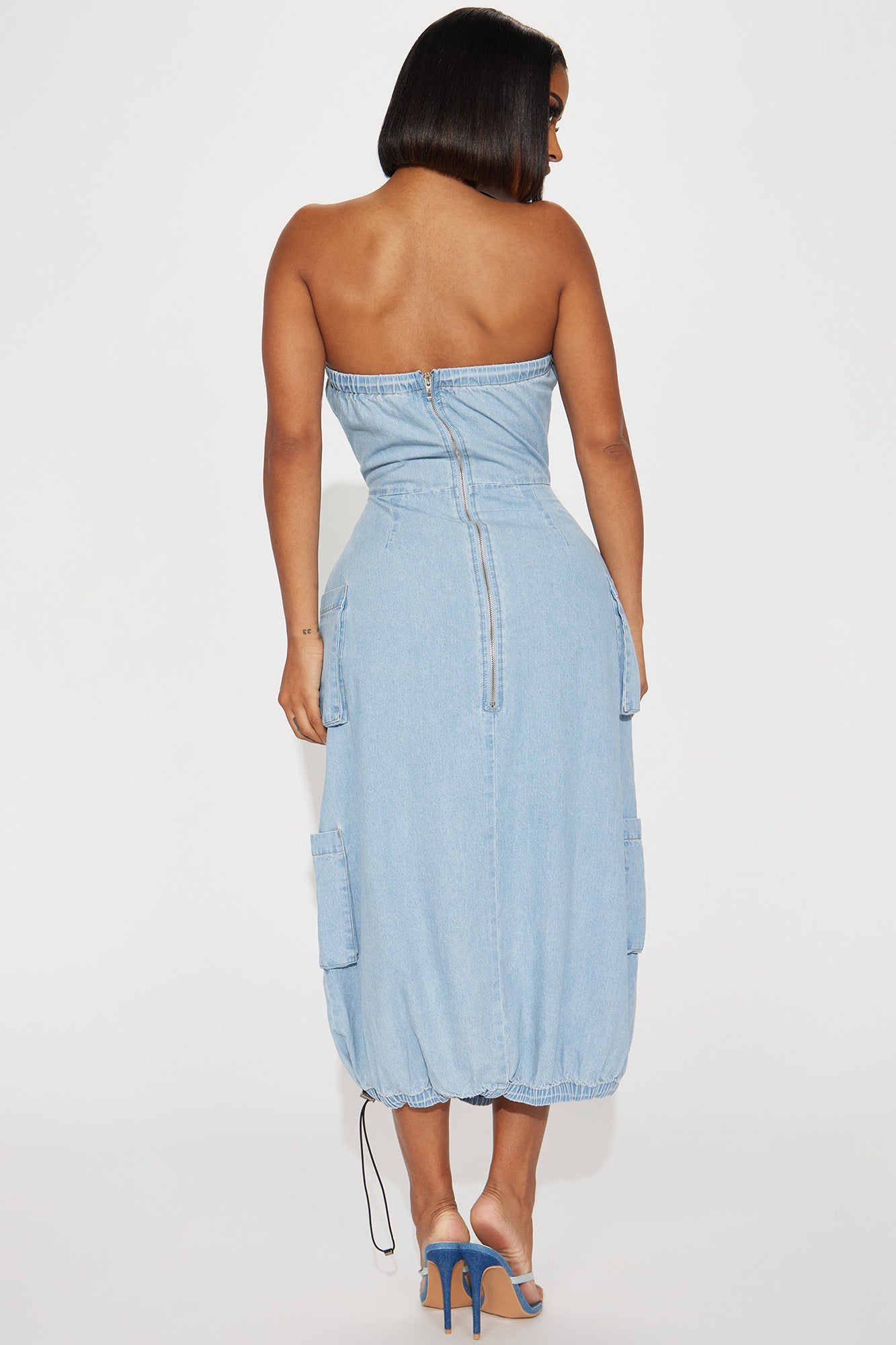 Deena Denim Maxi Dress - Light Wash