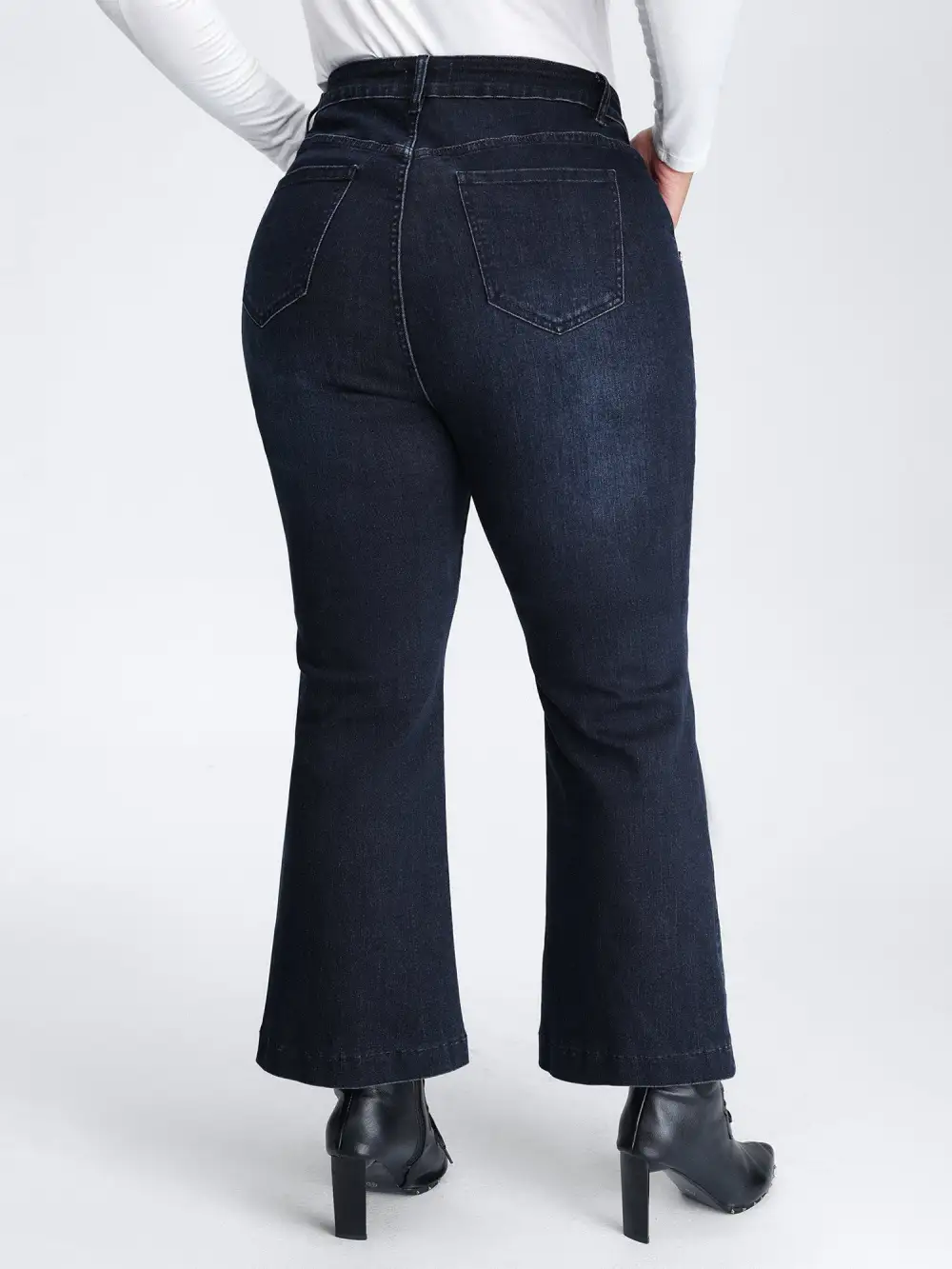 Supersoft Stretchy Patch Pockets Bootcut Jeans