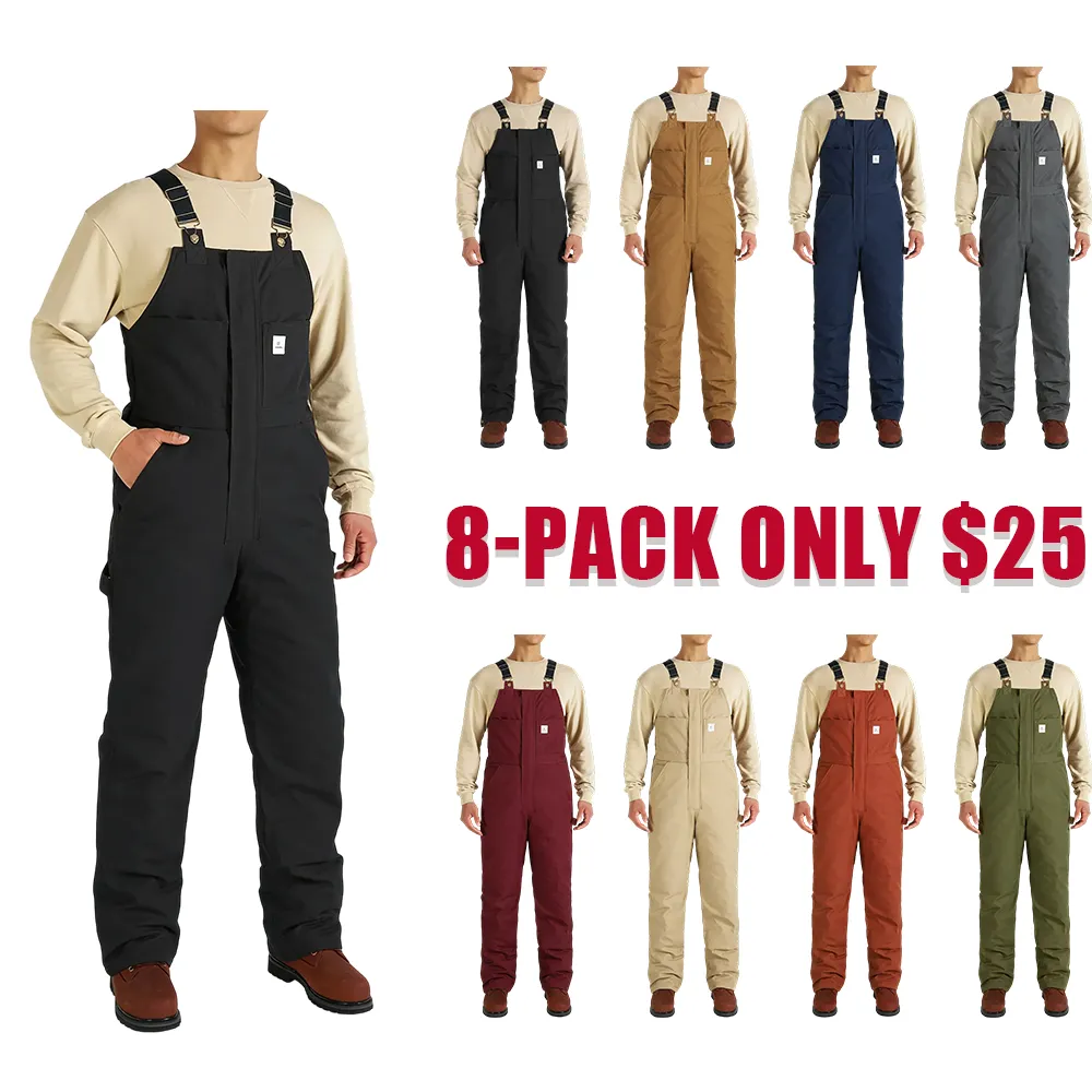 Men's Elastic Canvas Overalls - Loose and Lightweight Workwear