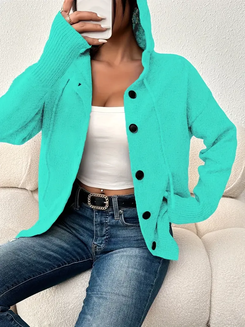 Elegant FAN FLO Women's Hooded Cardigan
