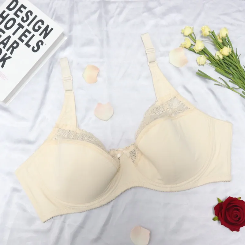 2023 New Plus Size Big Boobs  Non Padded Lace Bra