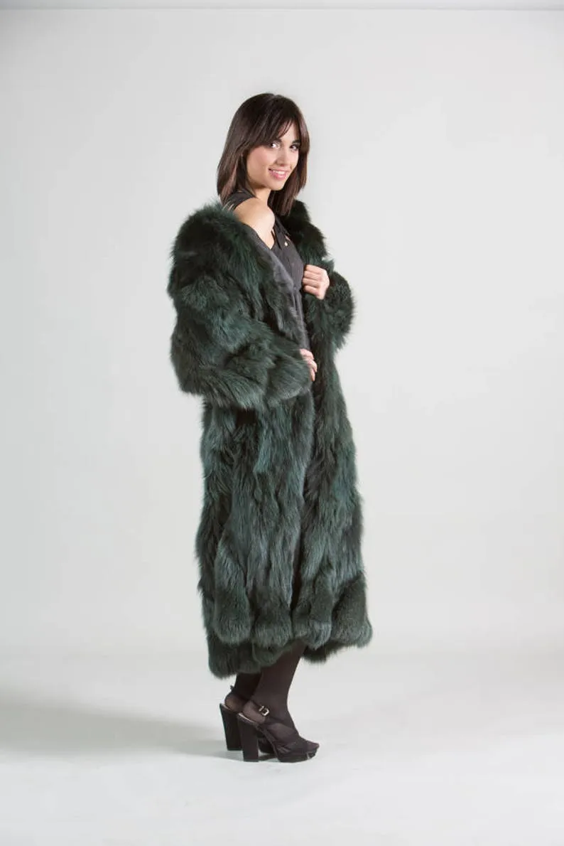 Green Fox Fur Coat