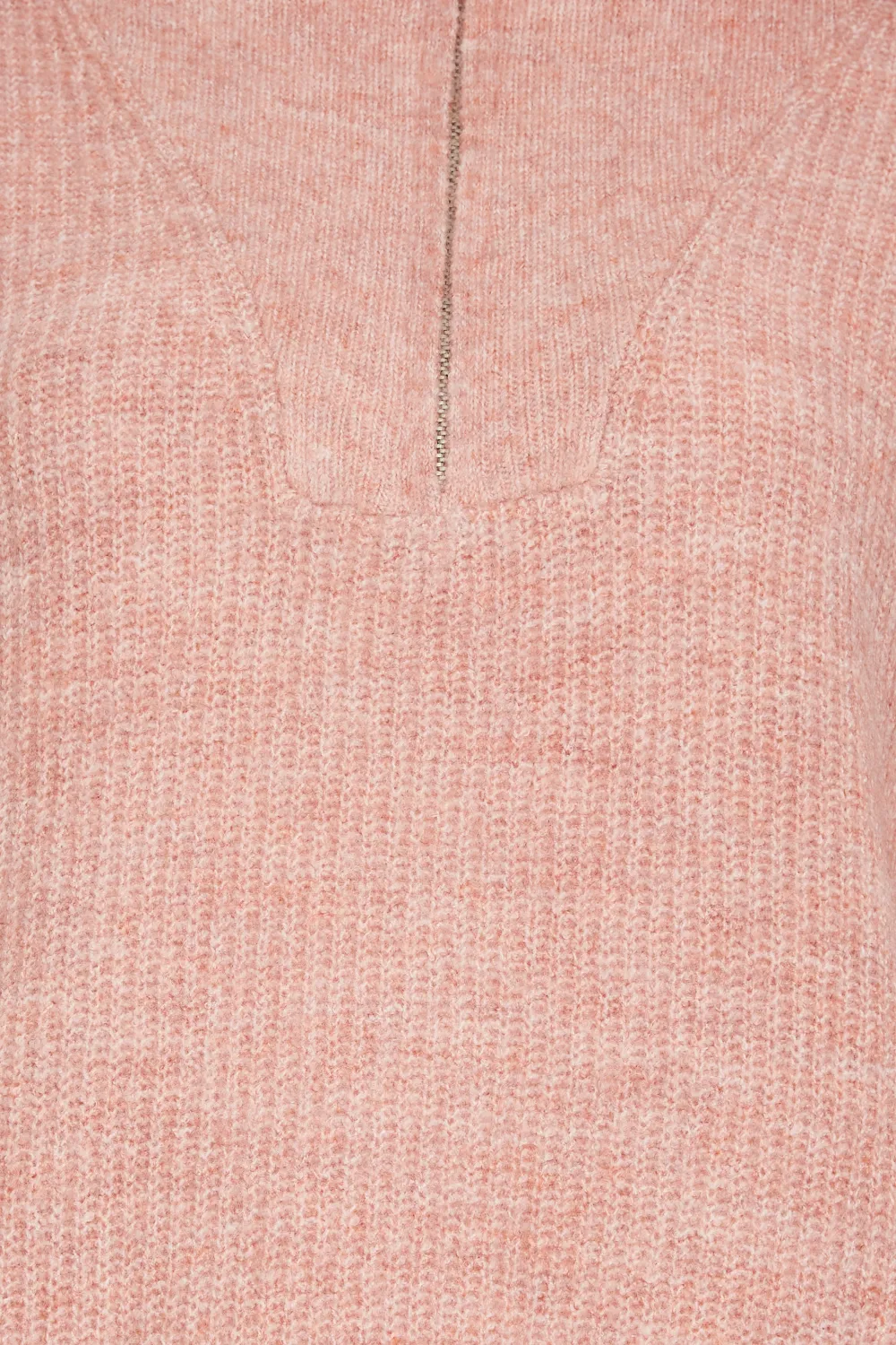 LTS Tall Dark Green Marl Zip Funnel Neck Jumper