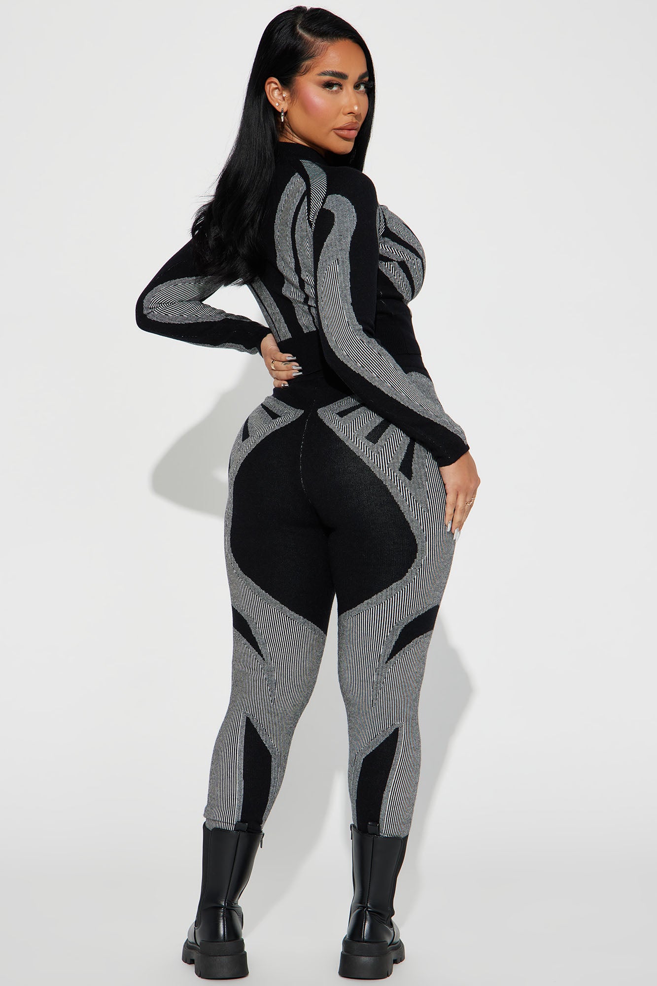 Ava Sweater Legging Set - Black/combo