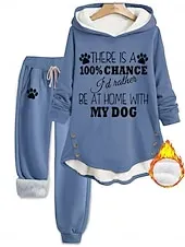 Women's Daily Hoodie Long Sleeve Hooded Graphic Letter Drawstring Print Casual Daily Black Pink Blue Fall Loose Fit