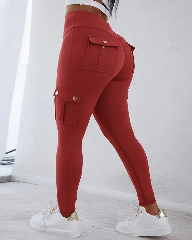 🔥Women's Pocket Sexy Stretch Leggings Fitness Track Pants