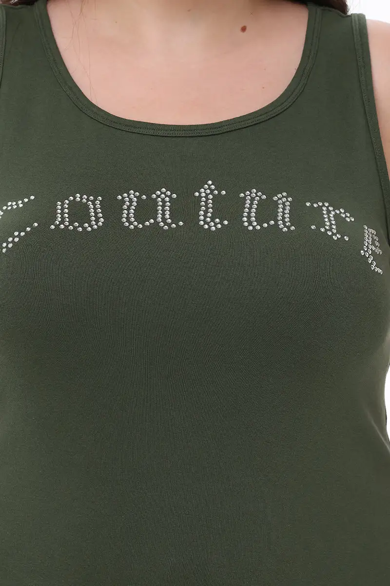 Plus-Size Big Bling Couture Tank Top