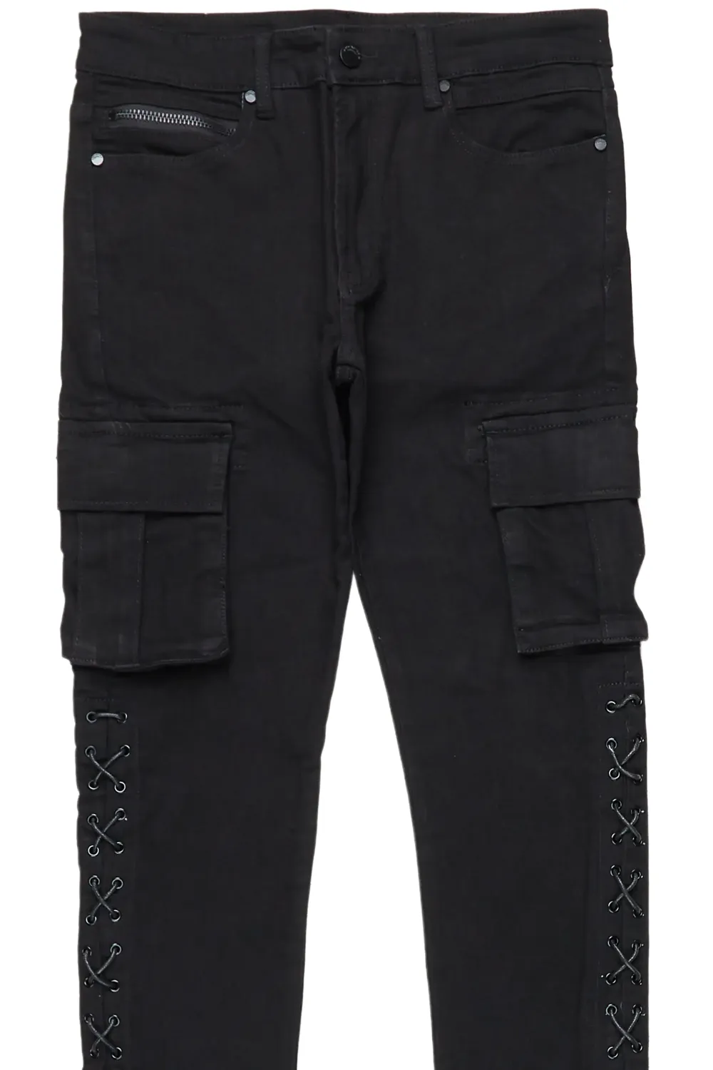 Ronoh Black Stacked Flare Jean