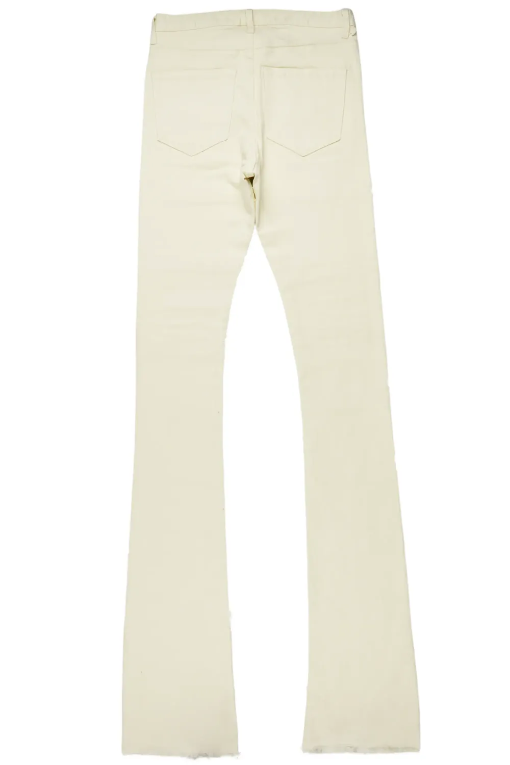Zevon Cream Super Stacked Flare Jean