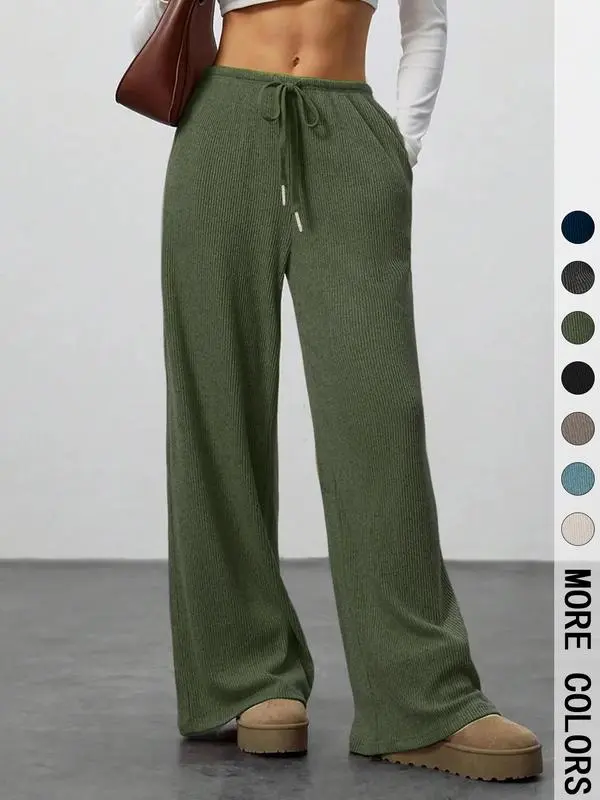 High Waist Comfortable Wide Leg Casual Jogging Pants