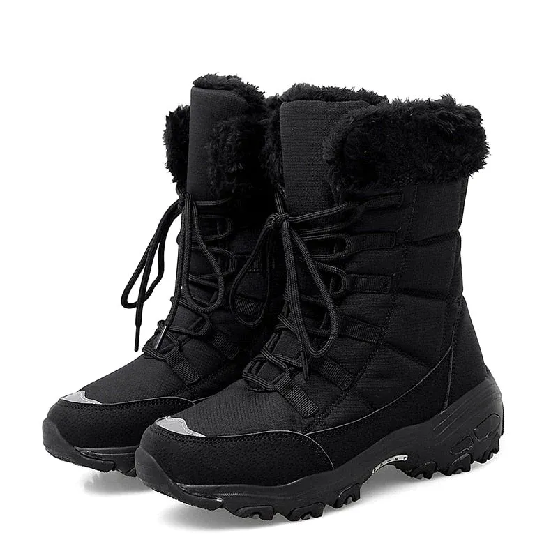 EVERYDAY FAUX FUR TRIM WATERPROOF WOMEN'S BOOTIE