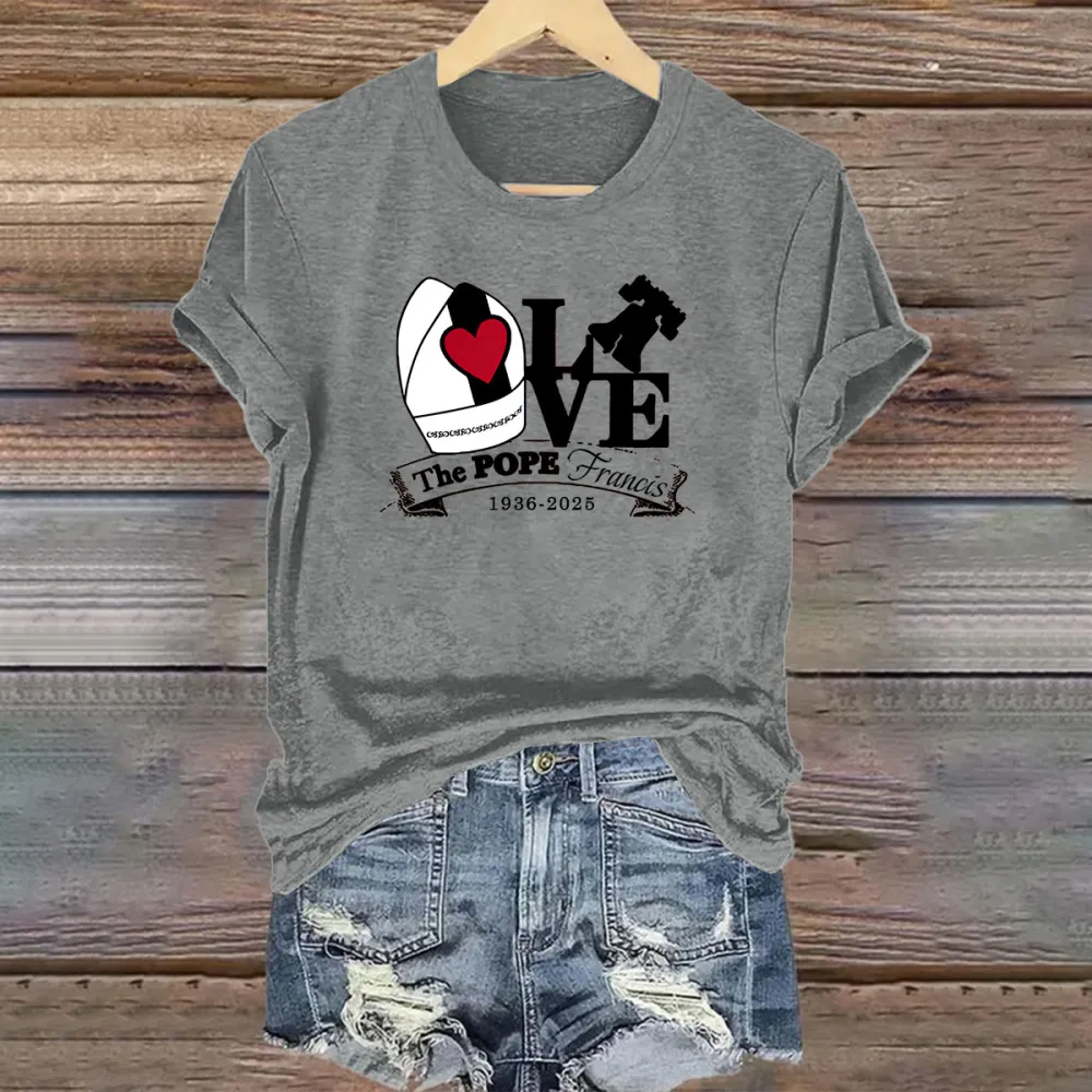 Women's PF 1936-2025 Print Short Sleeve Round Neck Cotton T-Shirt