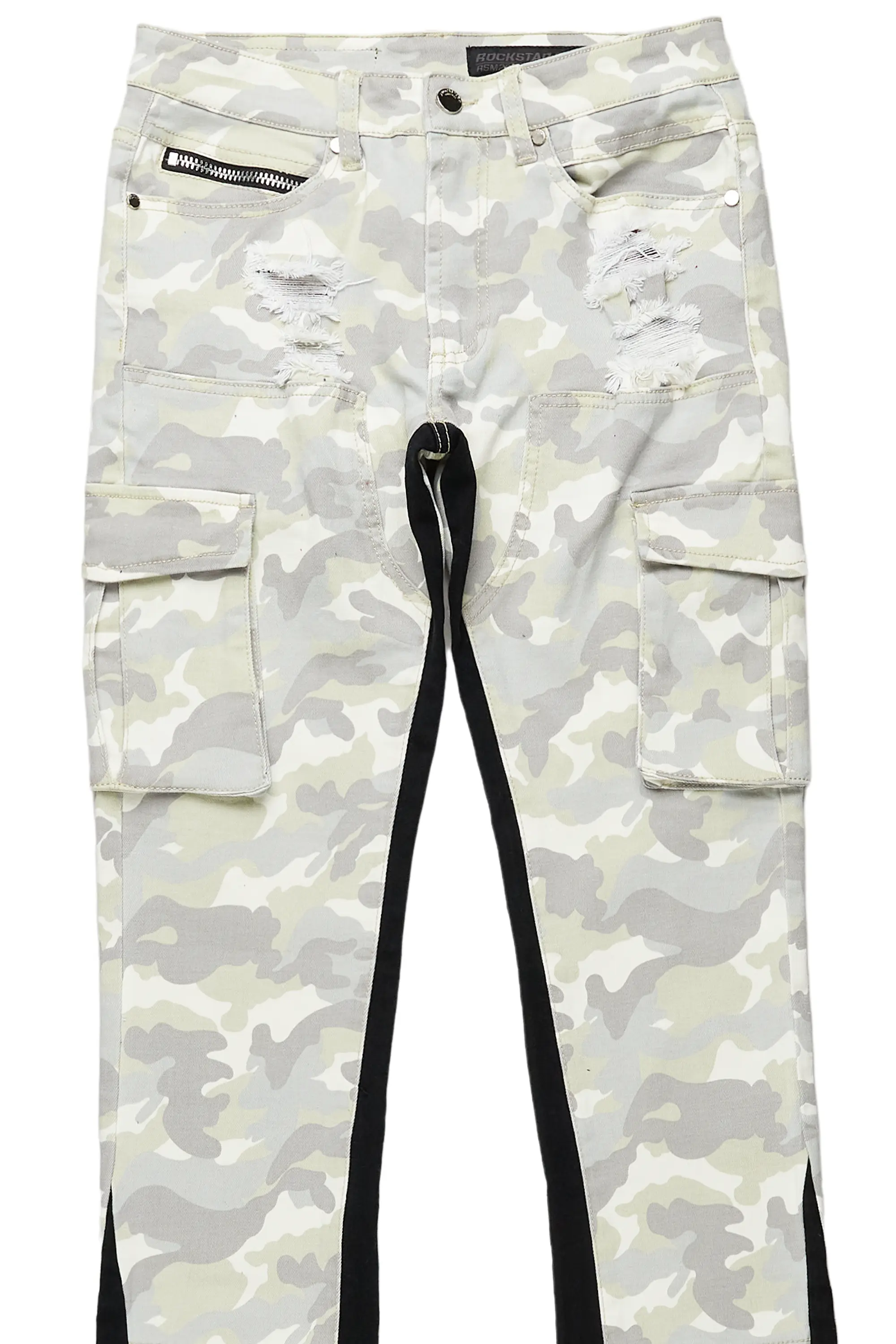 Decimus Light Camo Stacked Flare Jean