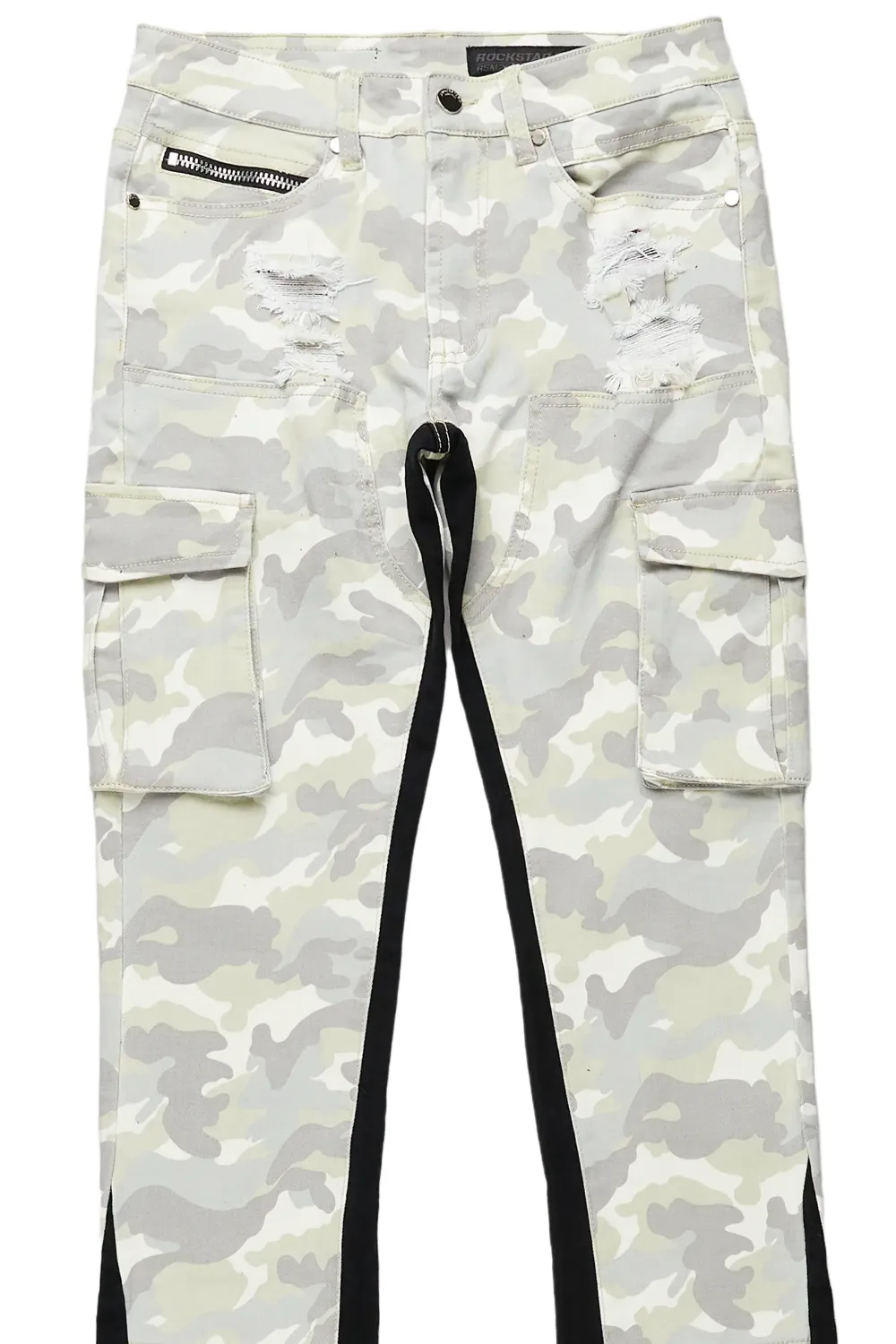 Decimus Light Camo Stacked Flare Jean