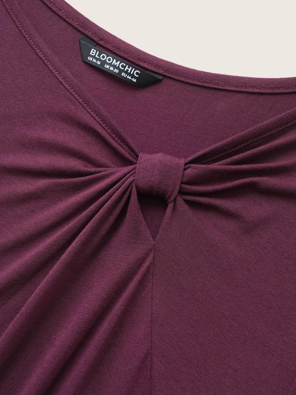 Supersoft Essentials Twist Front Asymmetrical Neck T-Shirt