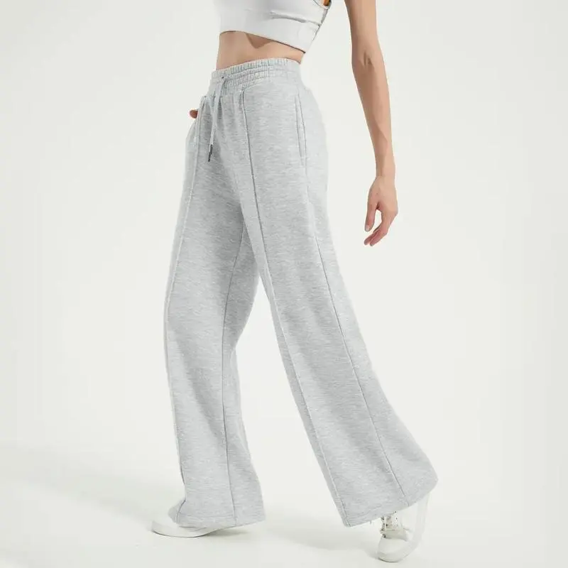 Women's Wide Leg Solid Lounge Sweatpants with Pockets