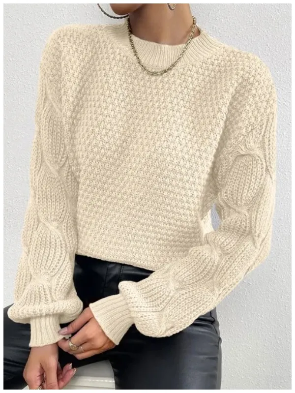 Round Neck Drop Shoulder Sweater