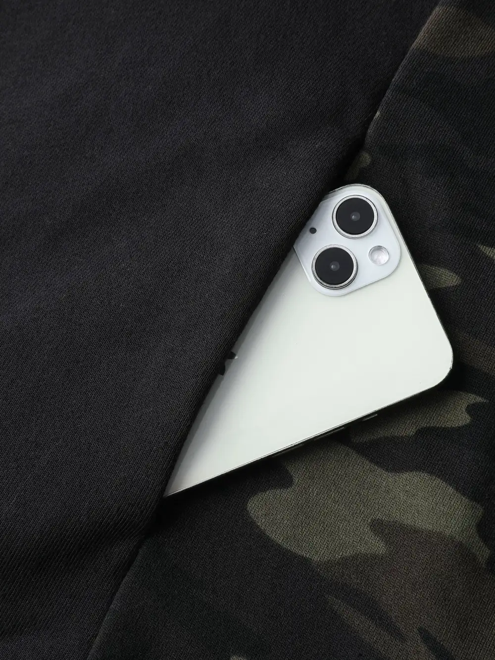 Camouflage Print Contrast Zipper Jacket