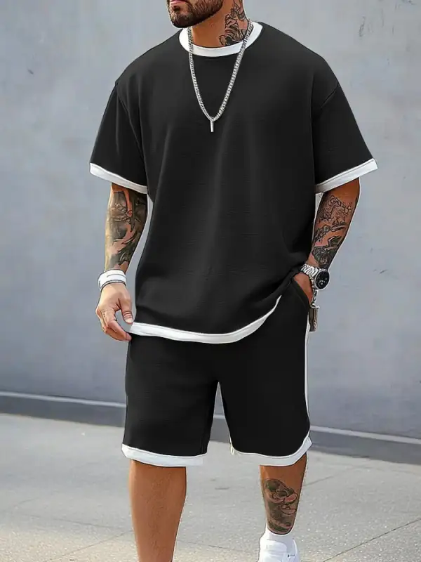 Premium Comfort Colorblock Athleisure Set