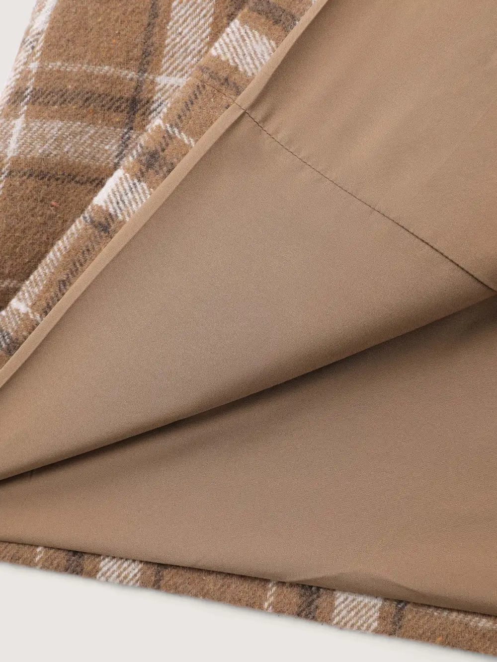 Plaid Pattern Button-Front Blazer