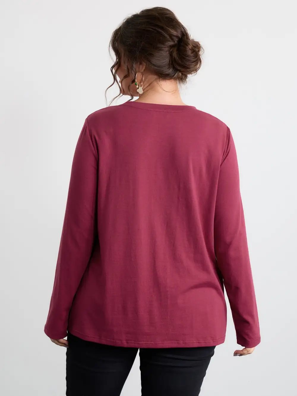 Merry Christmas Print Contrast T-Shirt