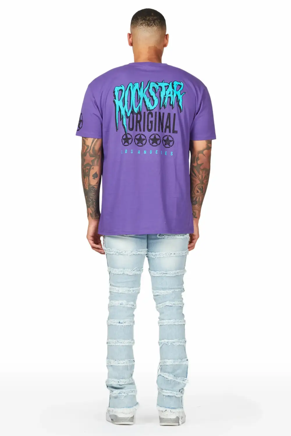 Josie Blue Stacked Flare Jean