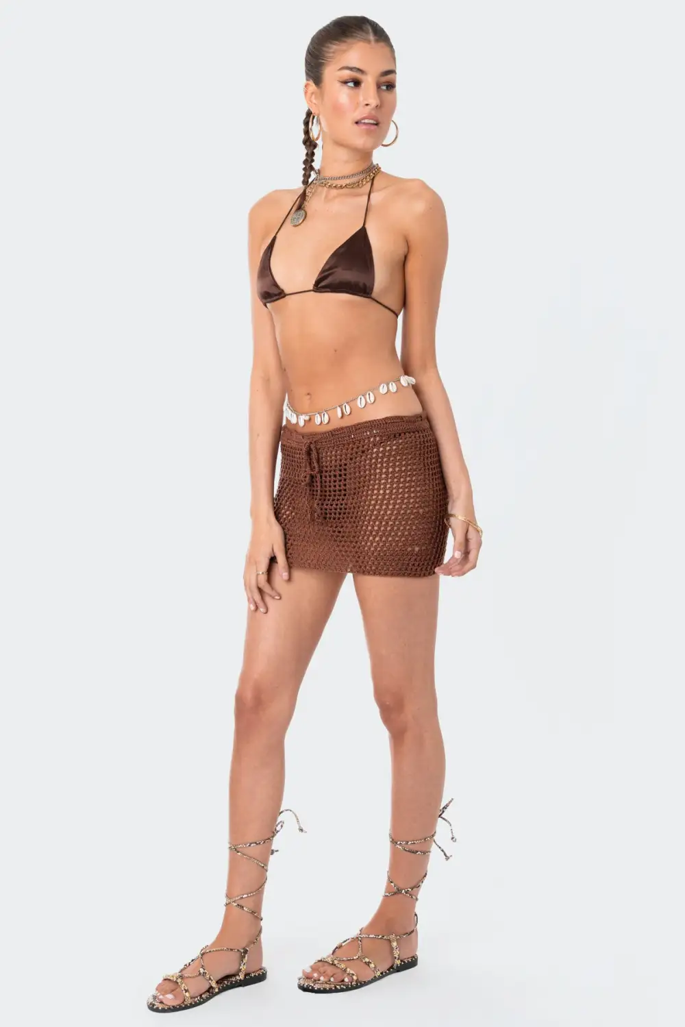 Theo Crochet Mini Skirt