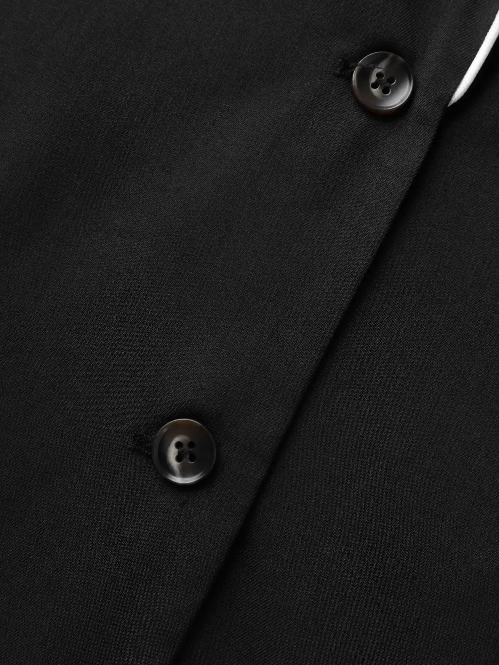 Contrast Pockets Three-Quarter Sleeve Blazer