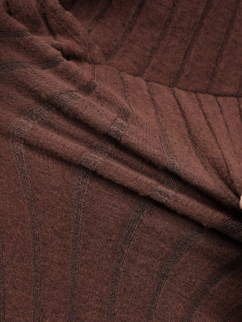 Ribbed Stretchy Cinched-Waist Knit Midi Dress