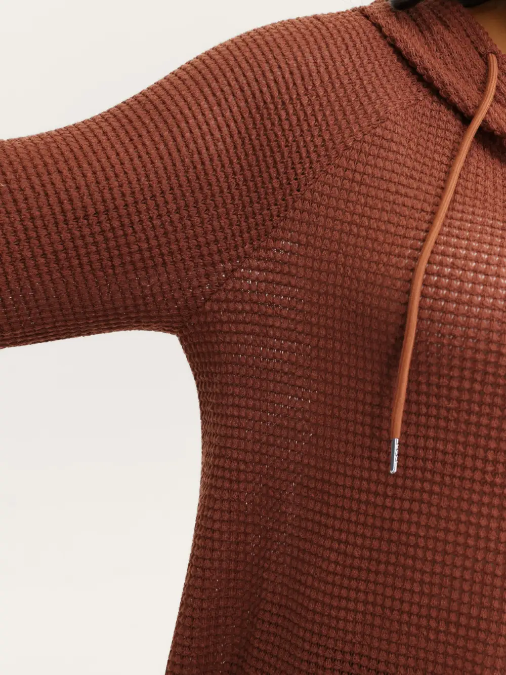 Textured Hooded Neck-Tie T-Shirt