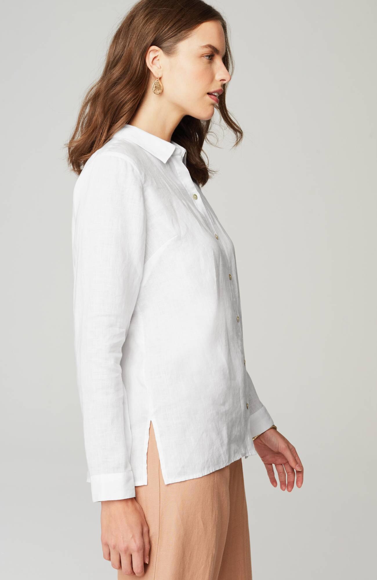 Everyday Linen Button-Front Shirt