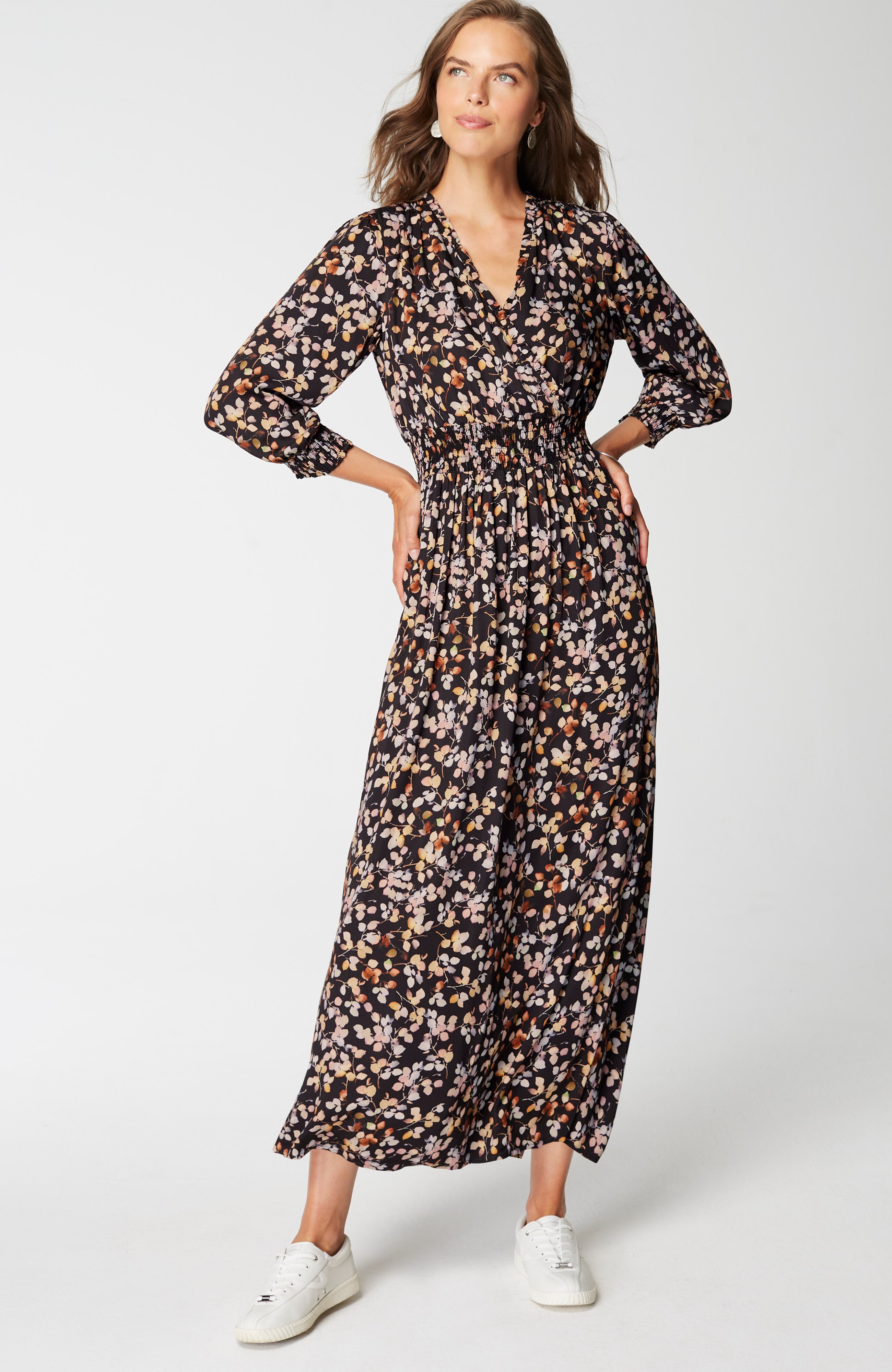 Smocked Sateen Dress
