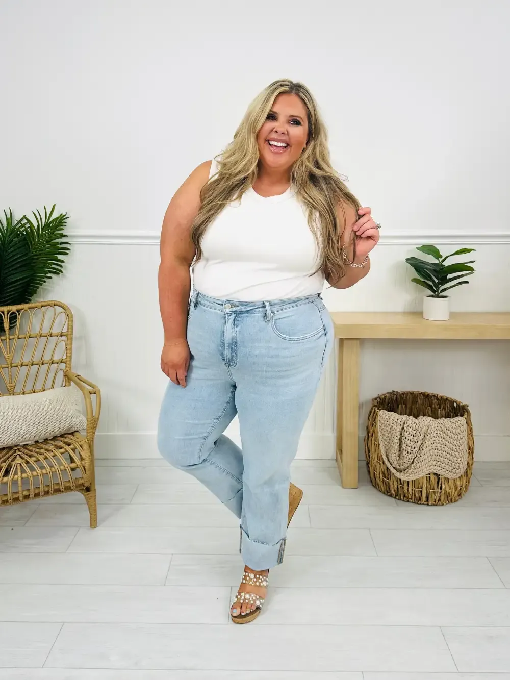 MOCO Exclusive Not Your Mother's Tummy Control Mom Jeans