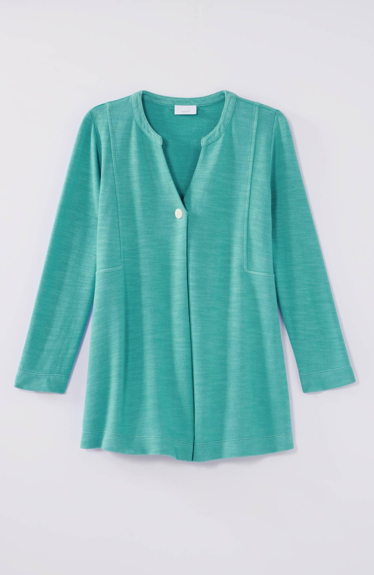 pure jill organically grown cotton buttoned top