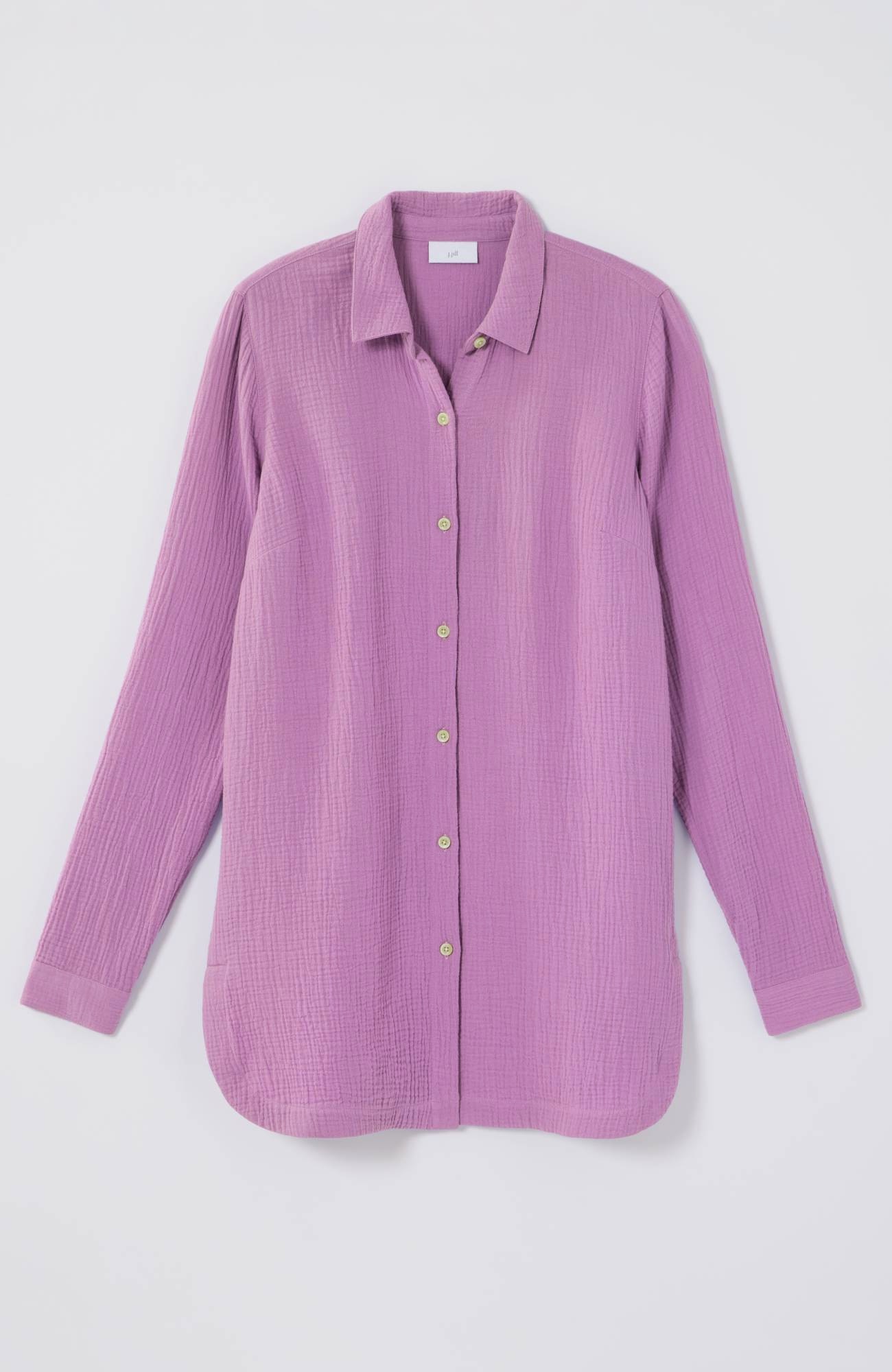 Cotton-Gauze Split-Hem Tunic