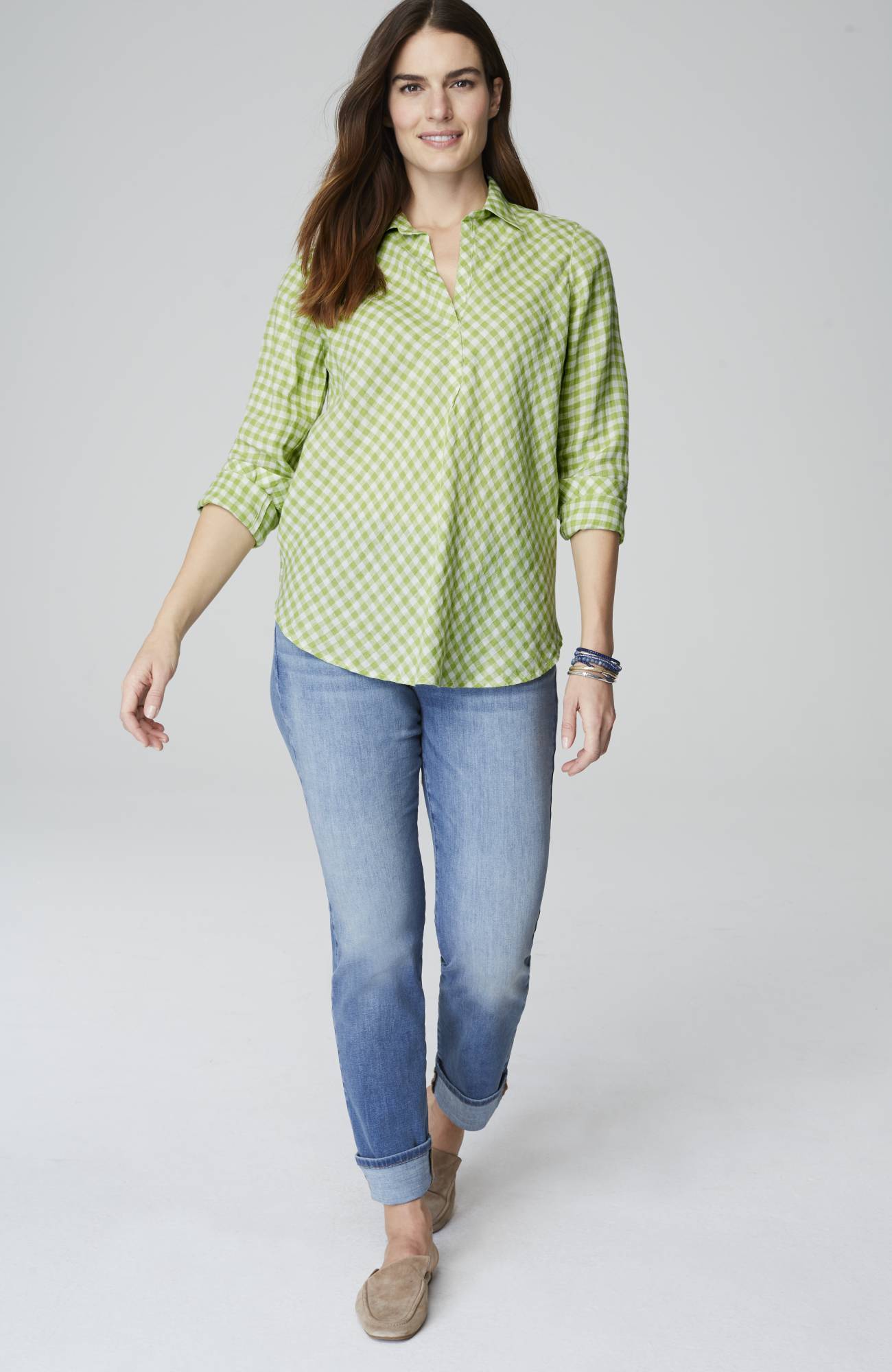 Linen Gingham Popover