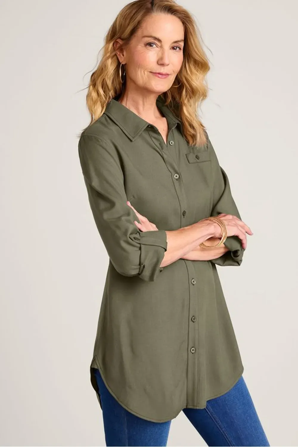 Iconic Long Sleeve Twill Big Shirt