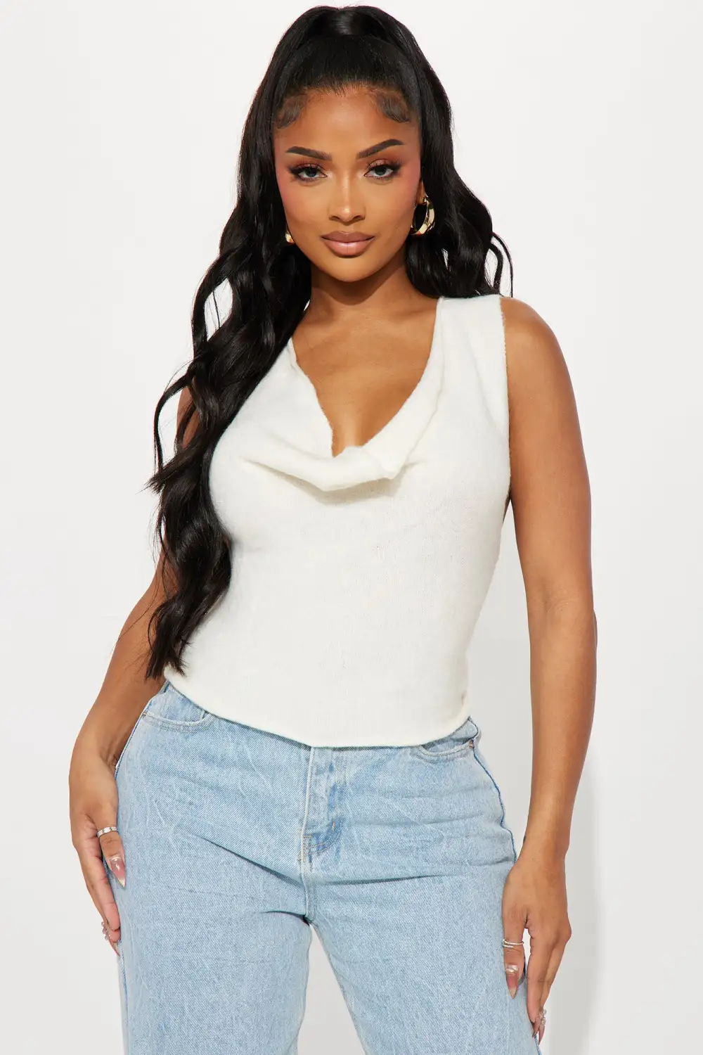 Clarke Sweater Top - Cream