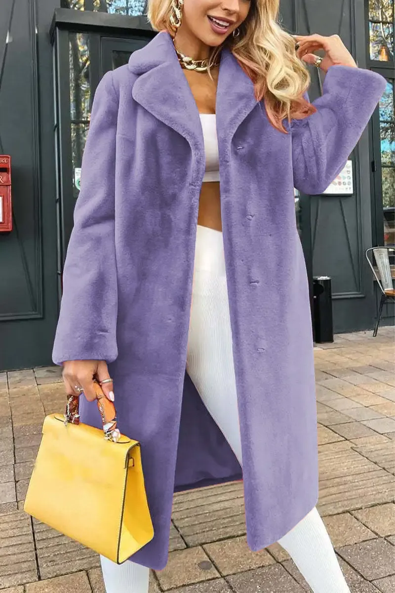 Chic Plush Wrap Coat