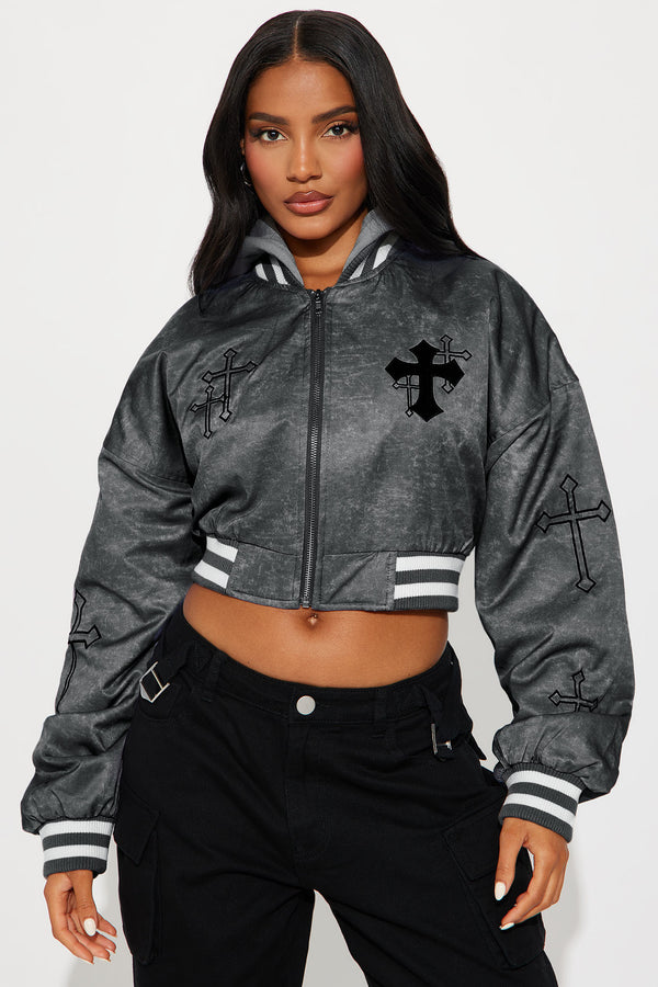 In The Studio Bomber Jacket - Grey